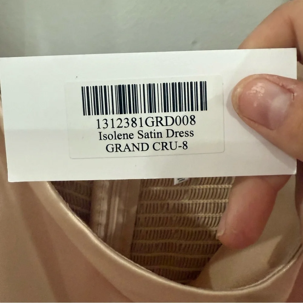 NWT Reformation Dress Isolene Gown in Crush Champagne Satin